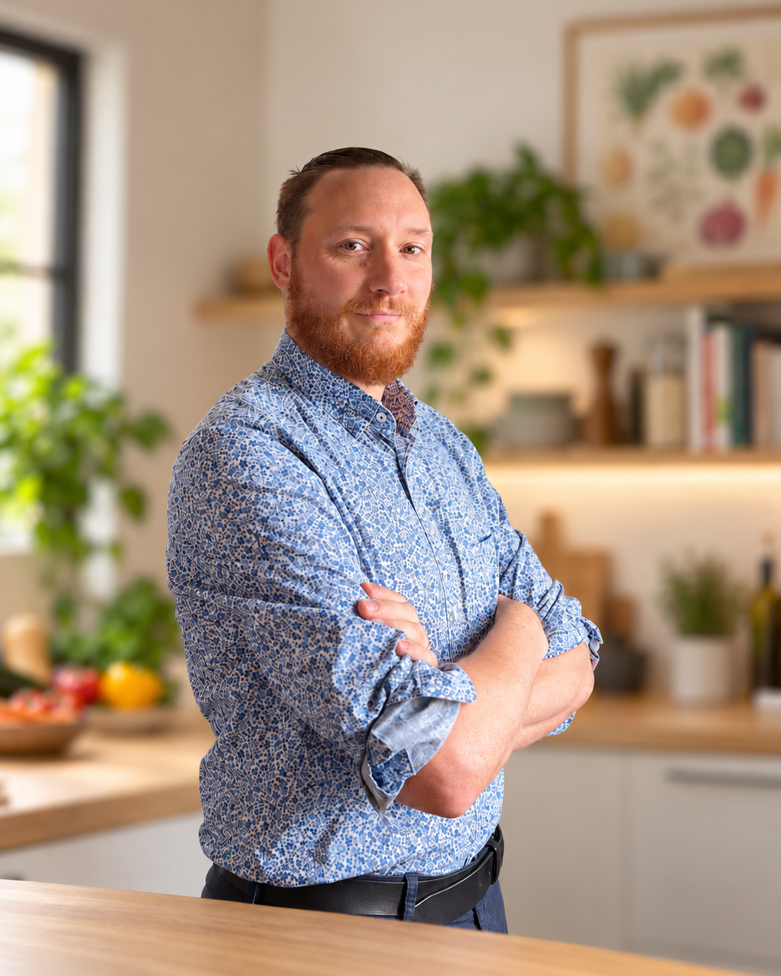 Portrait de Mathieu Schlincker en cuisine